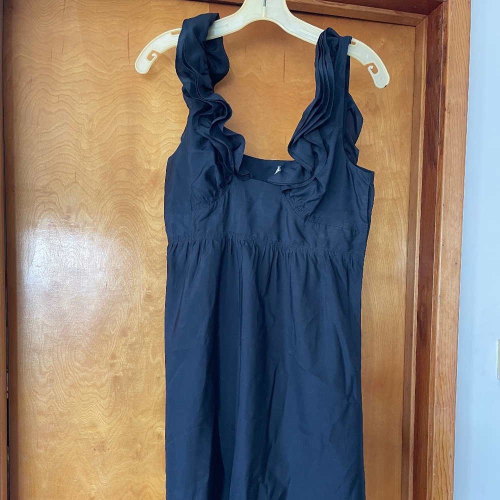 Miu Miu ruffle sleeveless silk dress